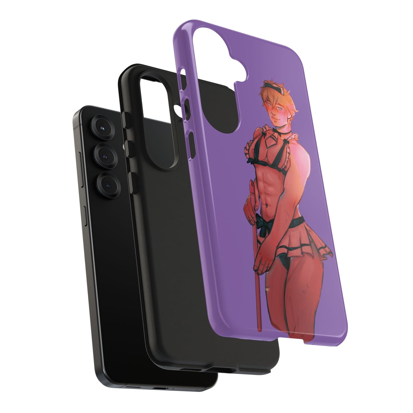 Anime Femboy Maid Tough Phone Cases for IPhone & Samsung Phones