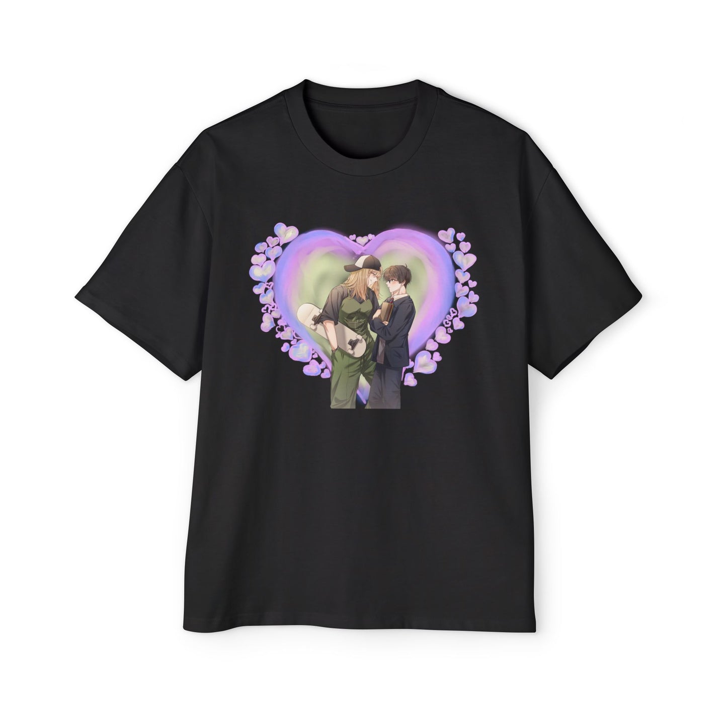 Anime Tomboy skater girl x Nerdy shy school boy