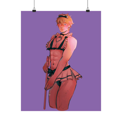 Anime Maid Femboy Matte Vertical Posters