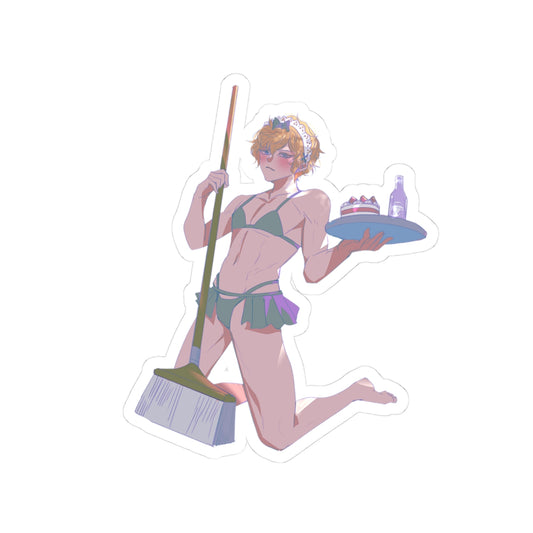 Maid Femboy Kiss-Cut Stickers