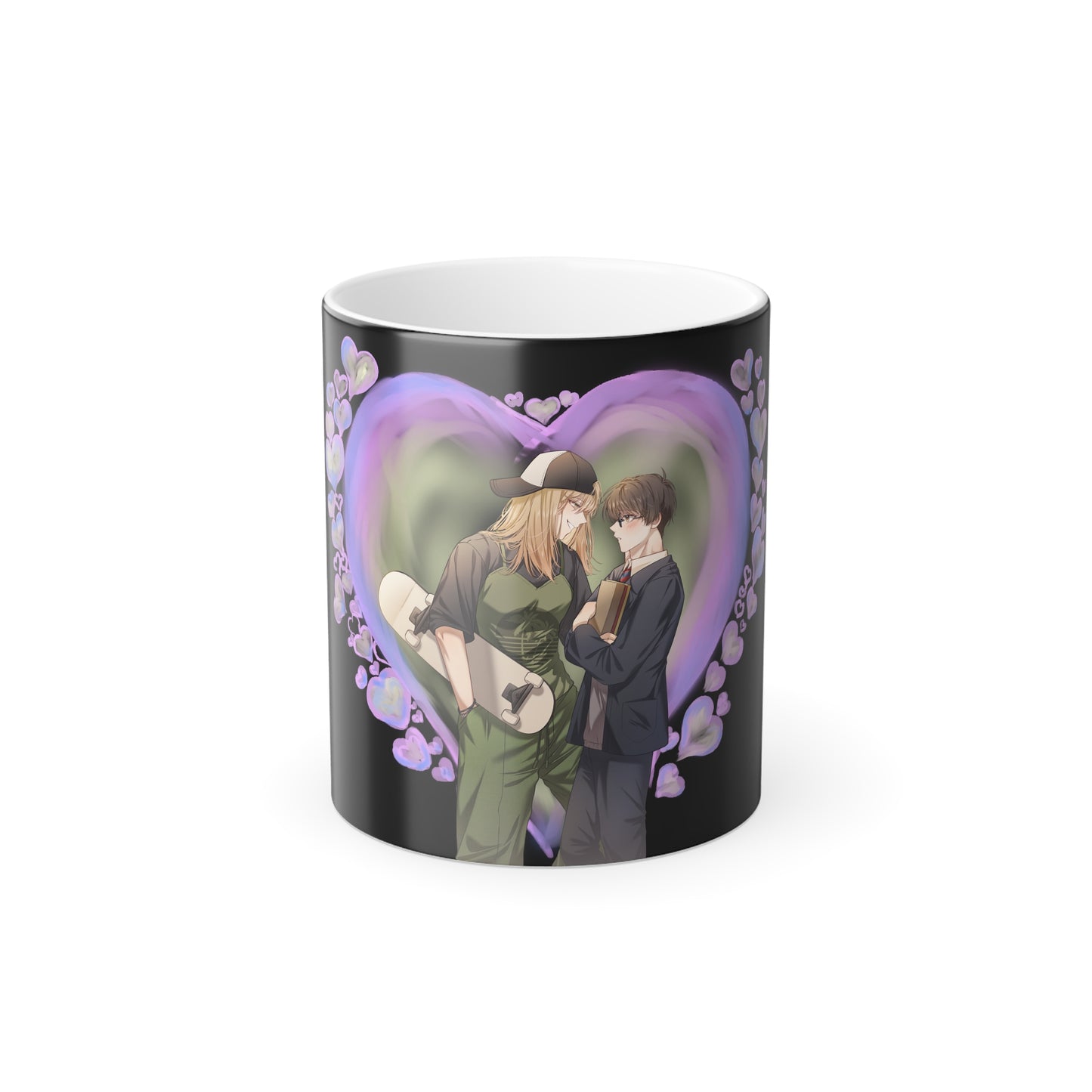 Anime Tomboy skater girl x Nerdy shy school boy