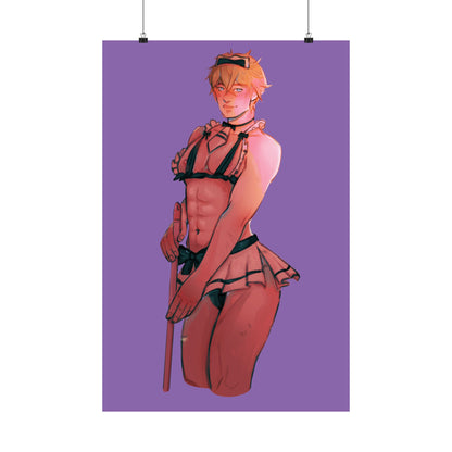 Anime Maid Femboy Matte Vertical Posters