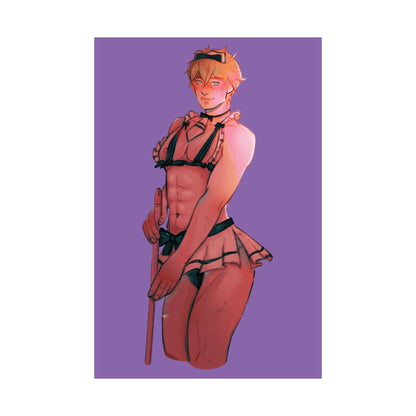Anime Maid Femboy Matte Vertical Posters