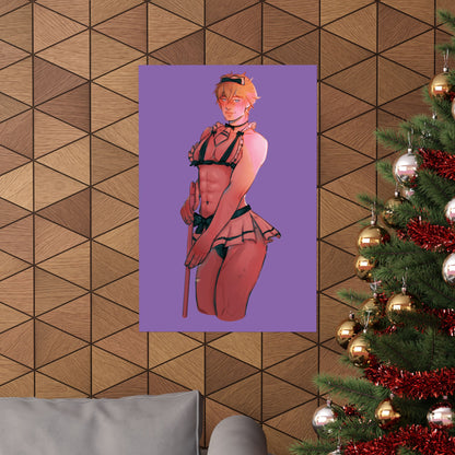 Anime Maid Femboy Matte Vertical Posters