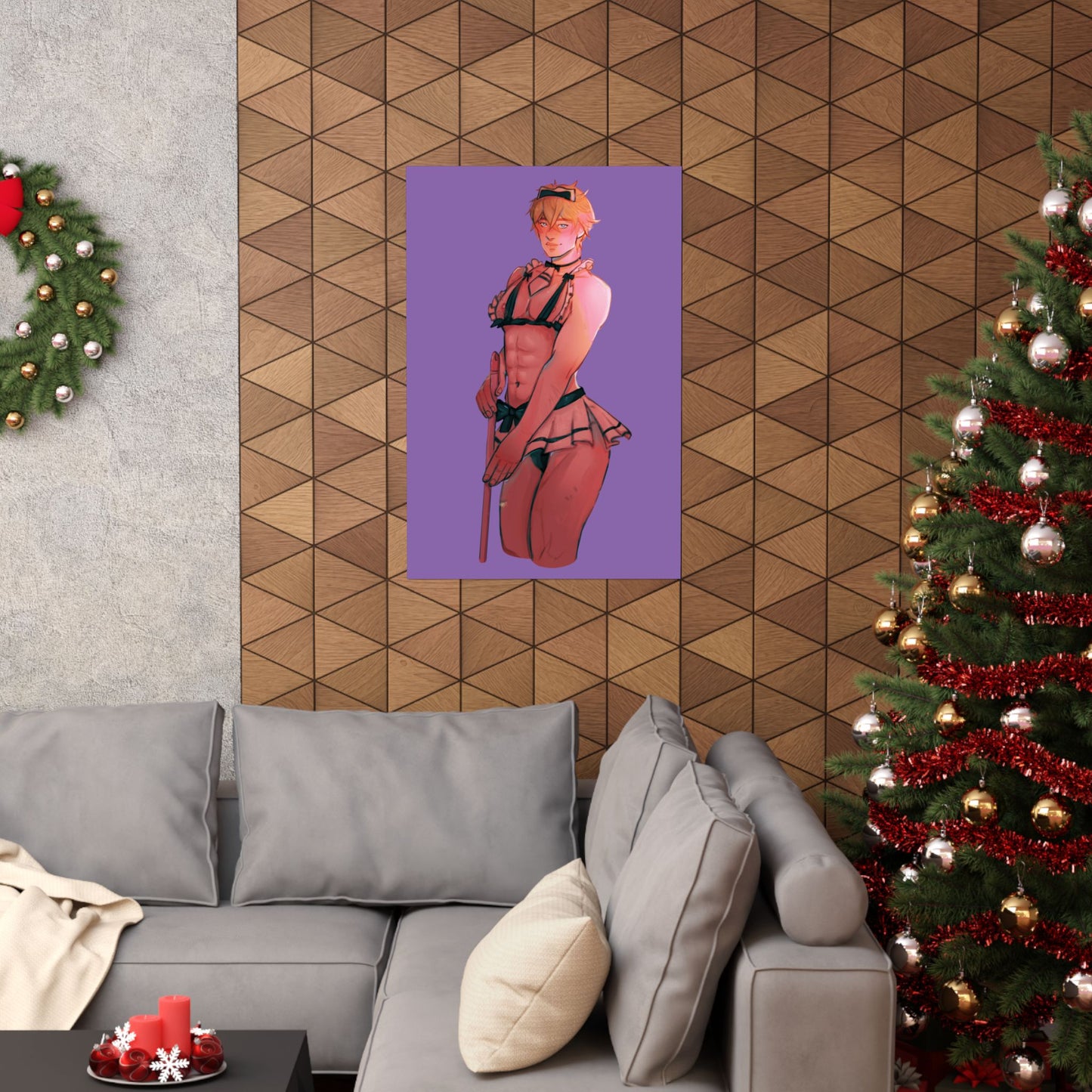 Anime Maid Femboy Matte Vertical Posters