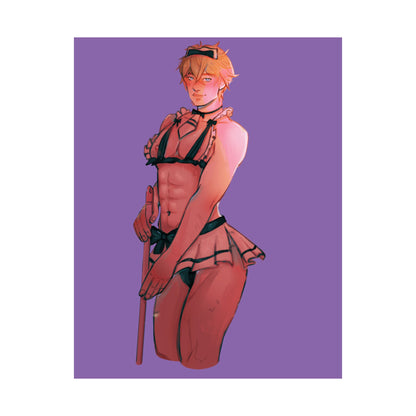 Anime Maid Femboy Matte Vertical Posters